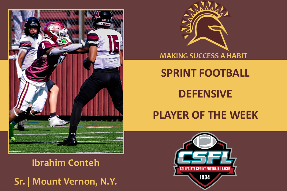 Ibrahim Conteh Takes Home CSFL Defensive Player of the Week Honors