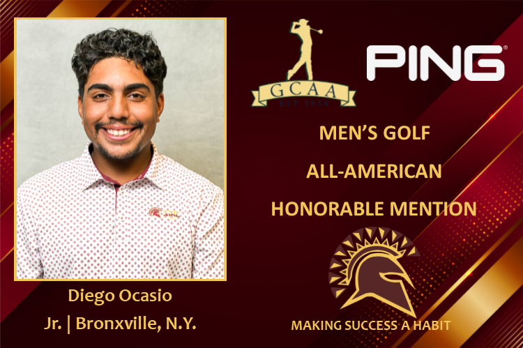 Ocasio Caps Outstanding 2025-2026 Campaign with Ping All-American Recognition