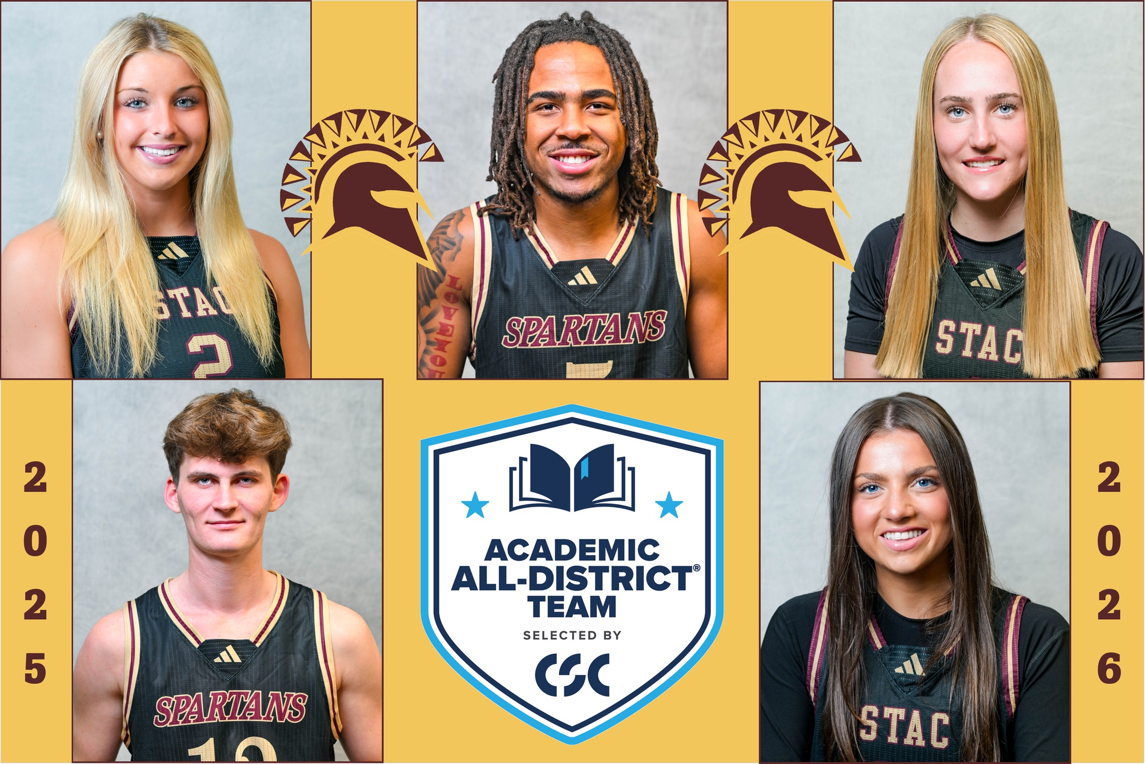 Five STAC Basketball Student-Athletes Named To CSC Academic All-District Team