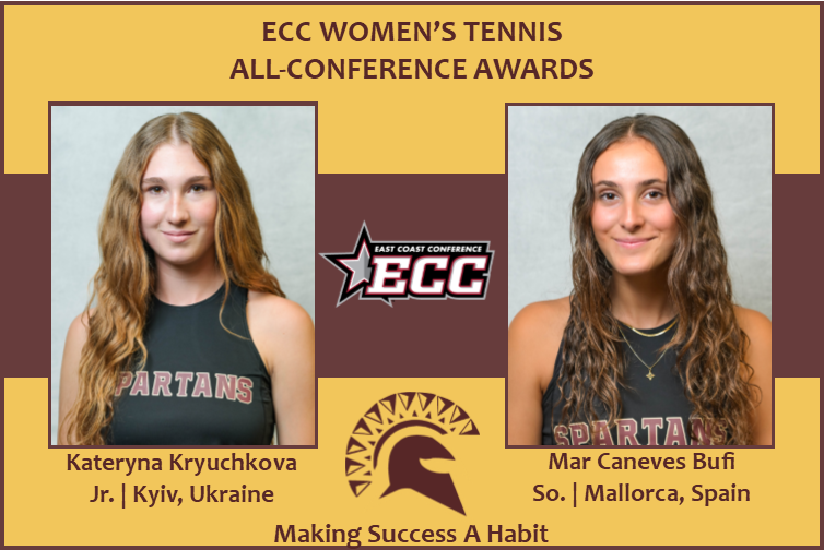 Kateryna Kryuchkova & Mar Caneves Bufi Earn ECC Women's Tennis All-Conference Honors